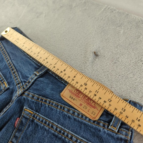 Levis 554 Jeans Mens 29x33 Blue Straight Leg Made In Australia Denim Vintage 90s - Picture 4 of 10